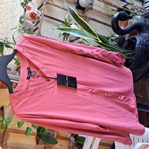 NWT Pink Long Sleeve Blouse